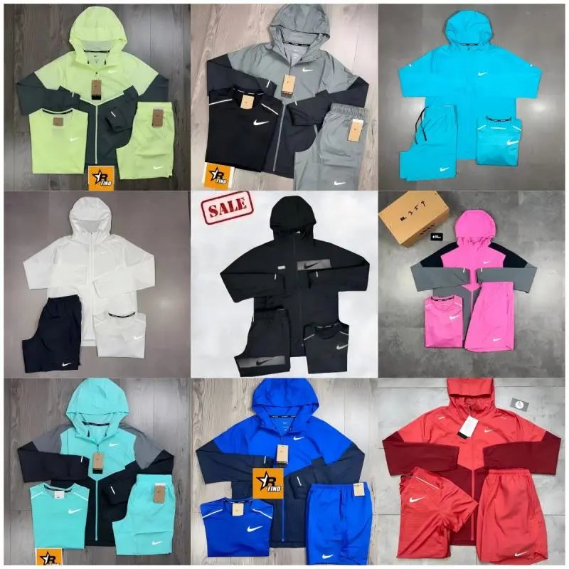 Nike Windbreaker Hoodie and Shorts Sets