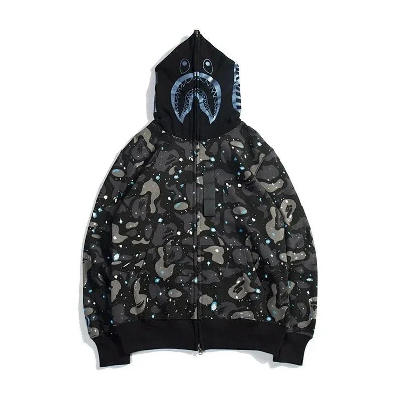 A Bathing Ape Half-Camo Shark Hoodies Collection