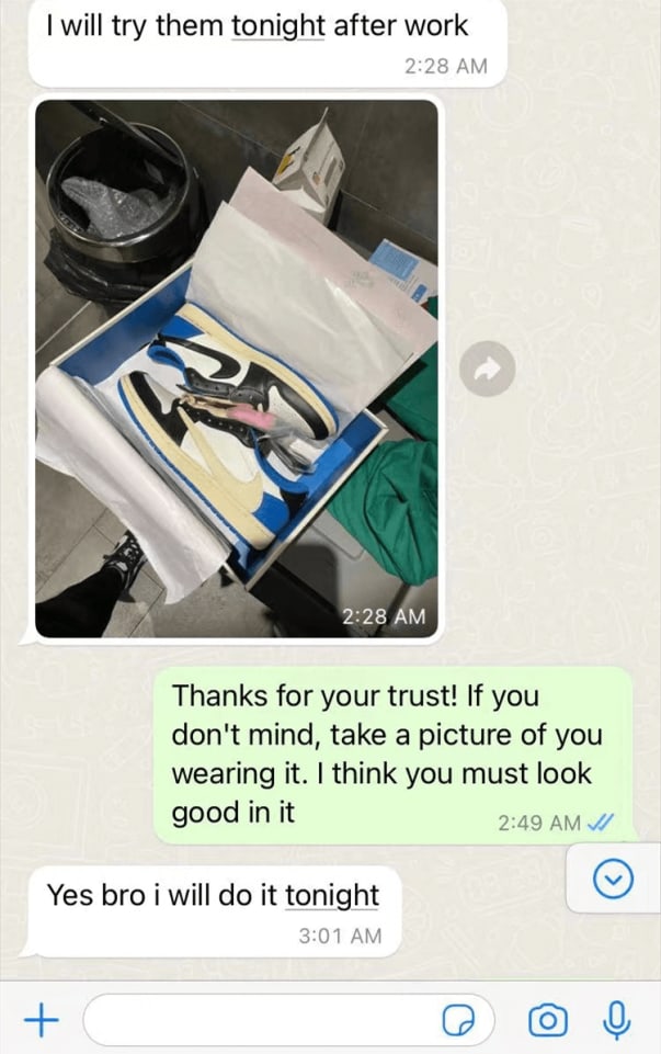 Produit reçu par un client
